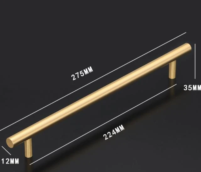 gold cabinet handles (8)